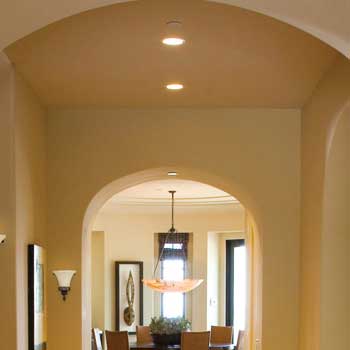 What are the types of trims for recessed lighting?